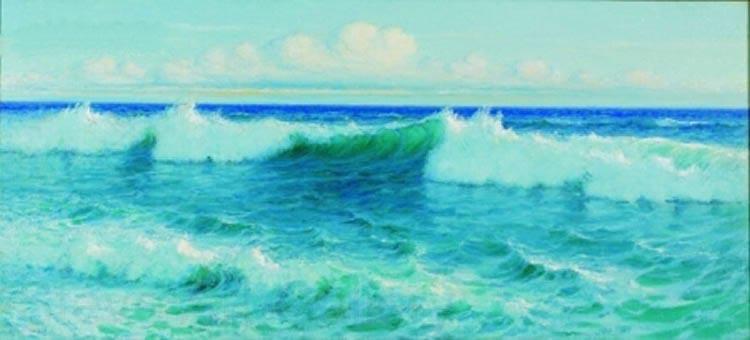 Lionel Walden Breaking Waves, oil painting by Lionel Walden